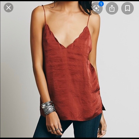 Free People Rust silk cami - Picture 3 of 4